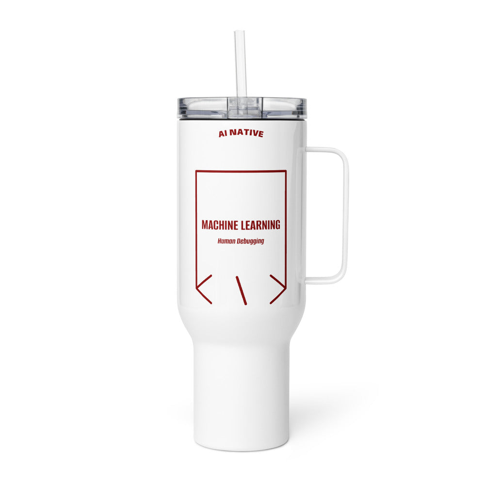 Machine Learning — White Maroon back mockup (40 oz)