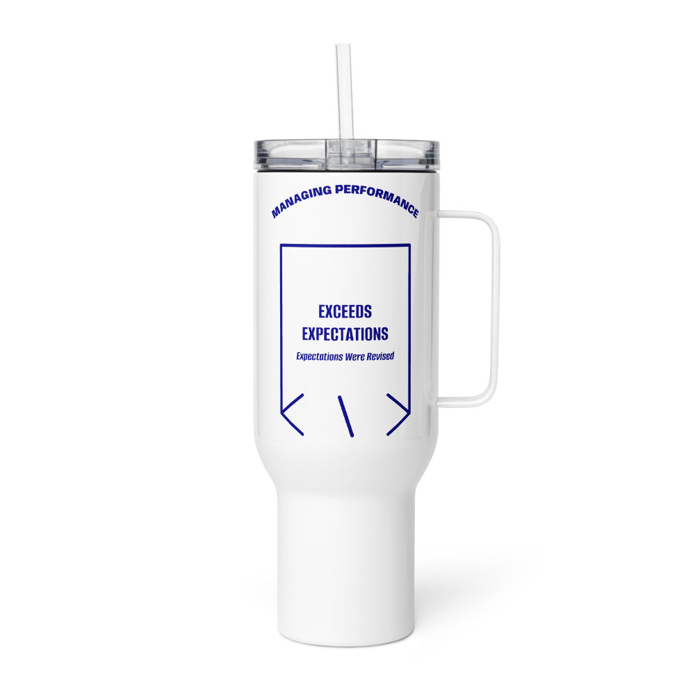 Exceeds Expectations — White Navy back mockup (40 oz)