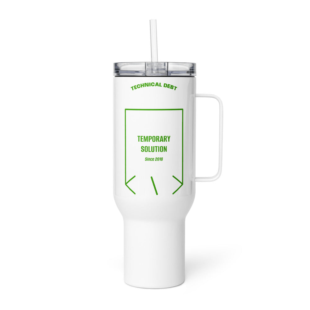 Temporary Solution — White Green back mockup (40 oz)