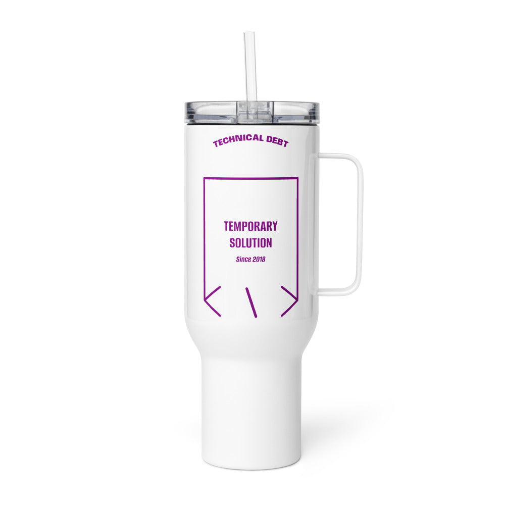 Temporary Solution — White Purple back mockup (40 oz)