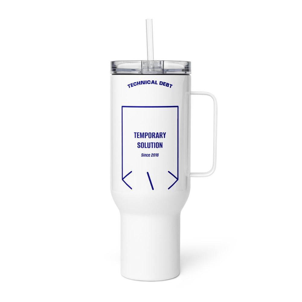Temporary Solution — White Navy back mockup (40 oz)