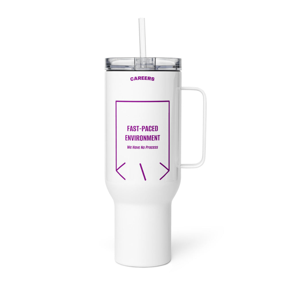 Fast-Paced Environment — White Purple back mockup (40 oz)