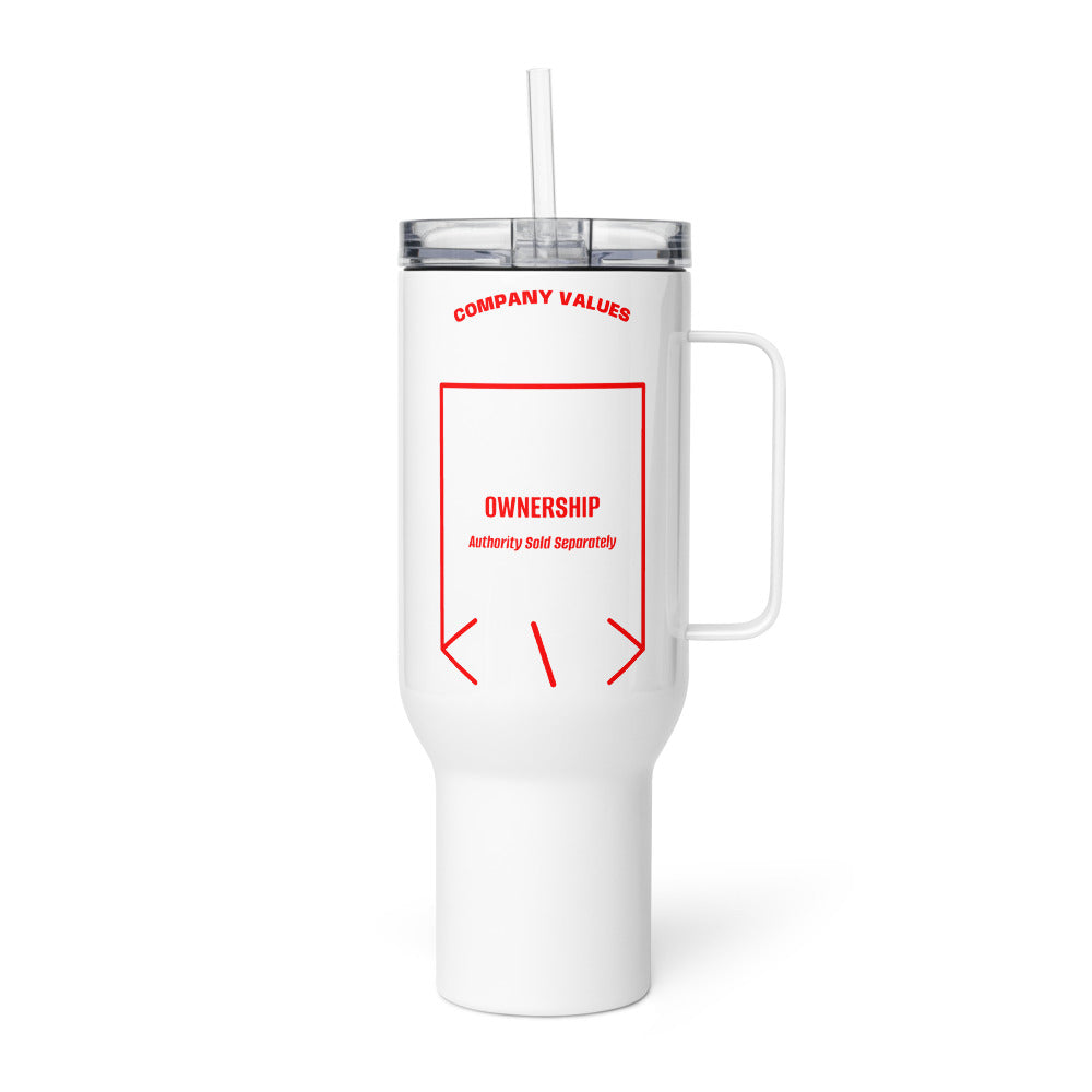 Ownership — White Red back mockup (40 oz)