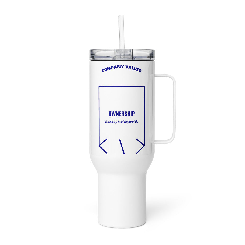 Ownership — White Navy back mockup (40 oz)