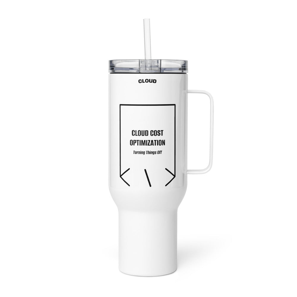Cloud Cost Optimization — White Black back mockup (40 oz)