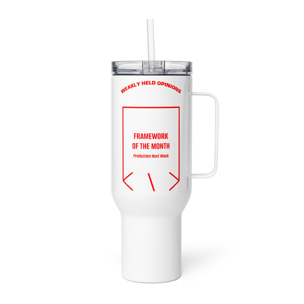 Framework Of The Month — White Red back mockup (40 oz)