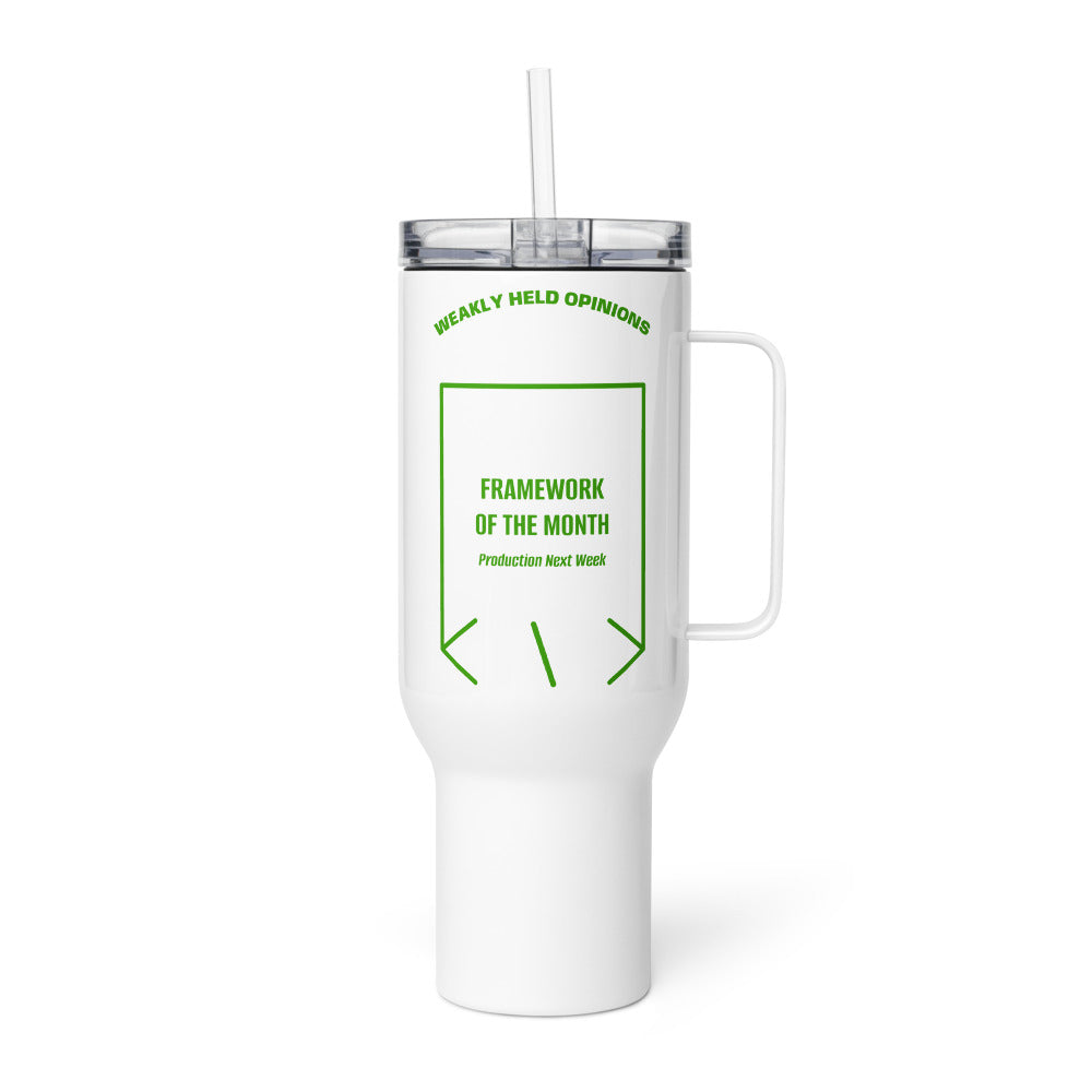 Framework Of The Month — White Green back mockup (40 oz)