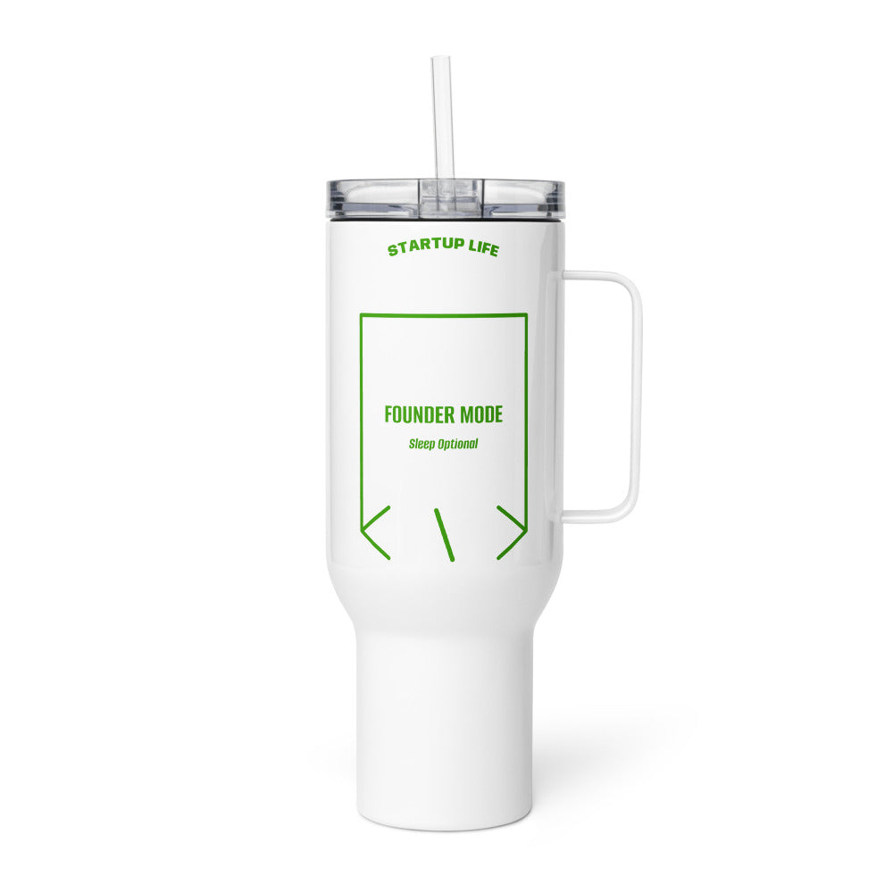 Founder Mode — White Green back mockup (40 oz)