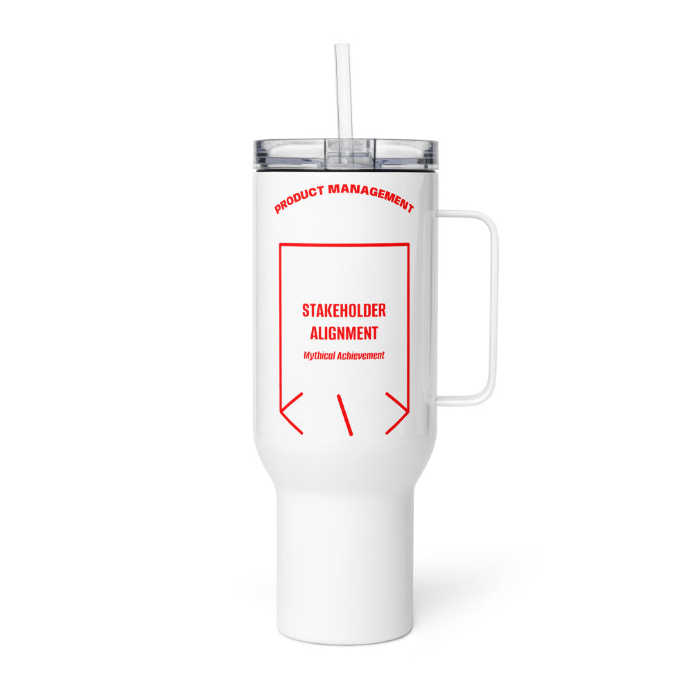 Stakeholder Alignment — White Red back mockup (40 oz)