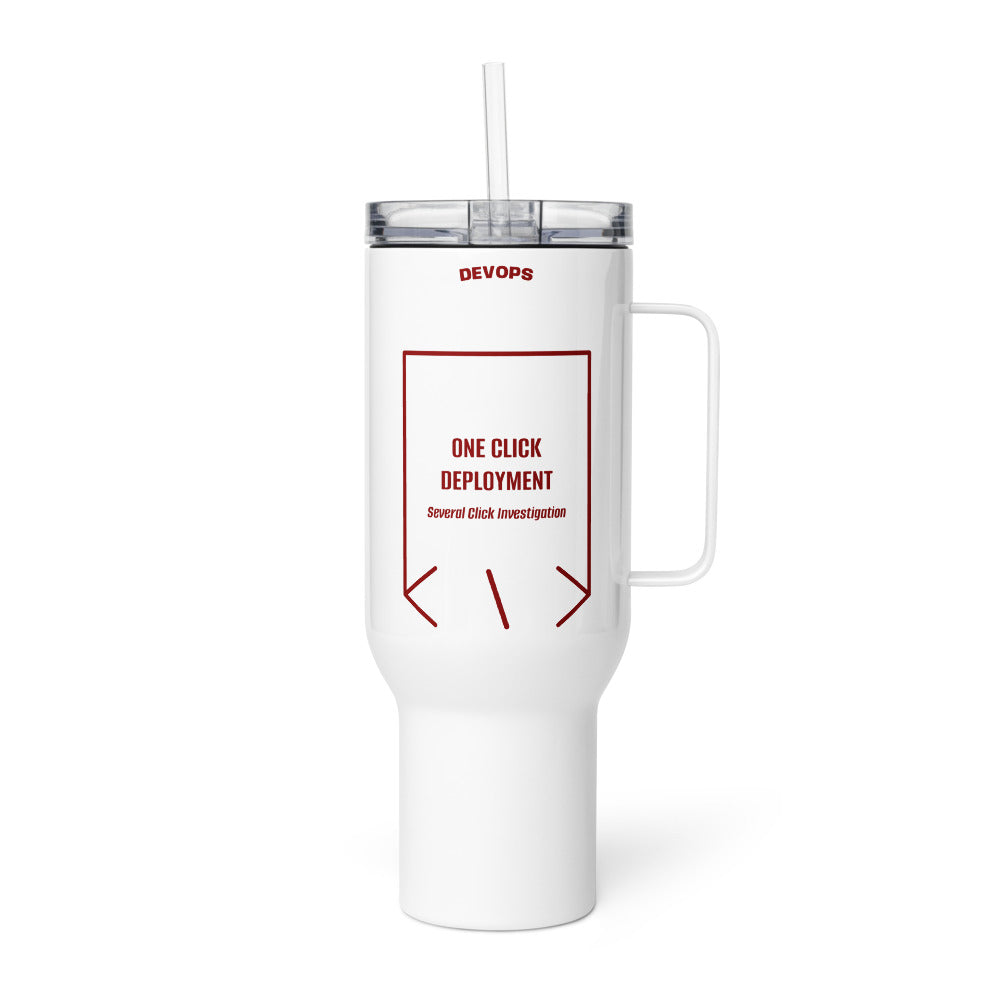 One Click Deployment — White Maroon back mockup (40 oz)