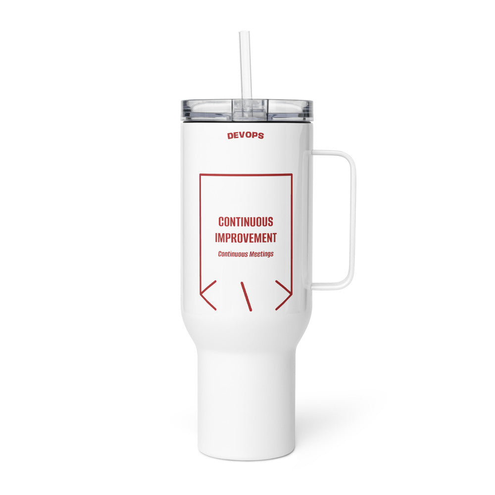 Continuous Improvement — White Brown back mockup (40 oz)