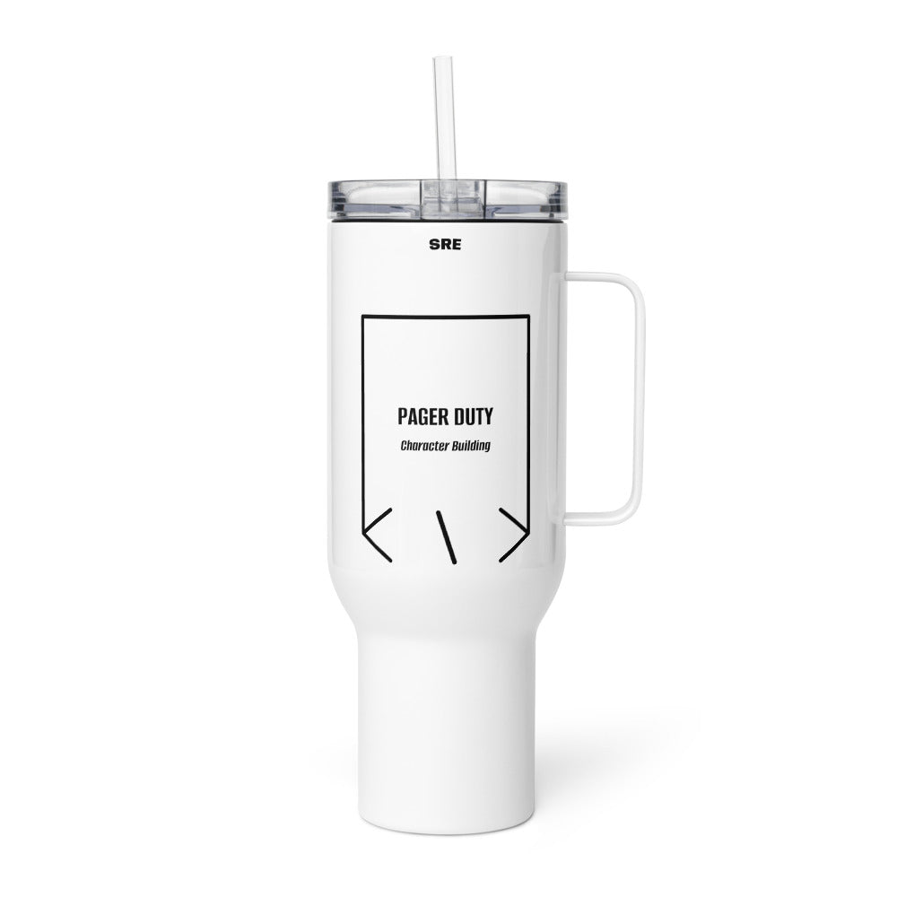 Pager Duty — White Black back mockup (40 oz)