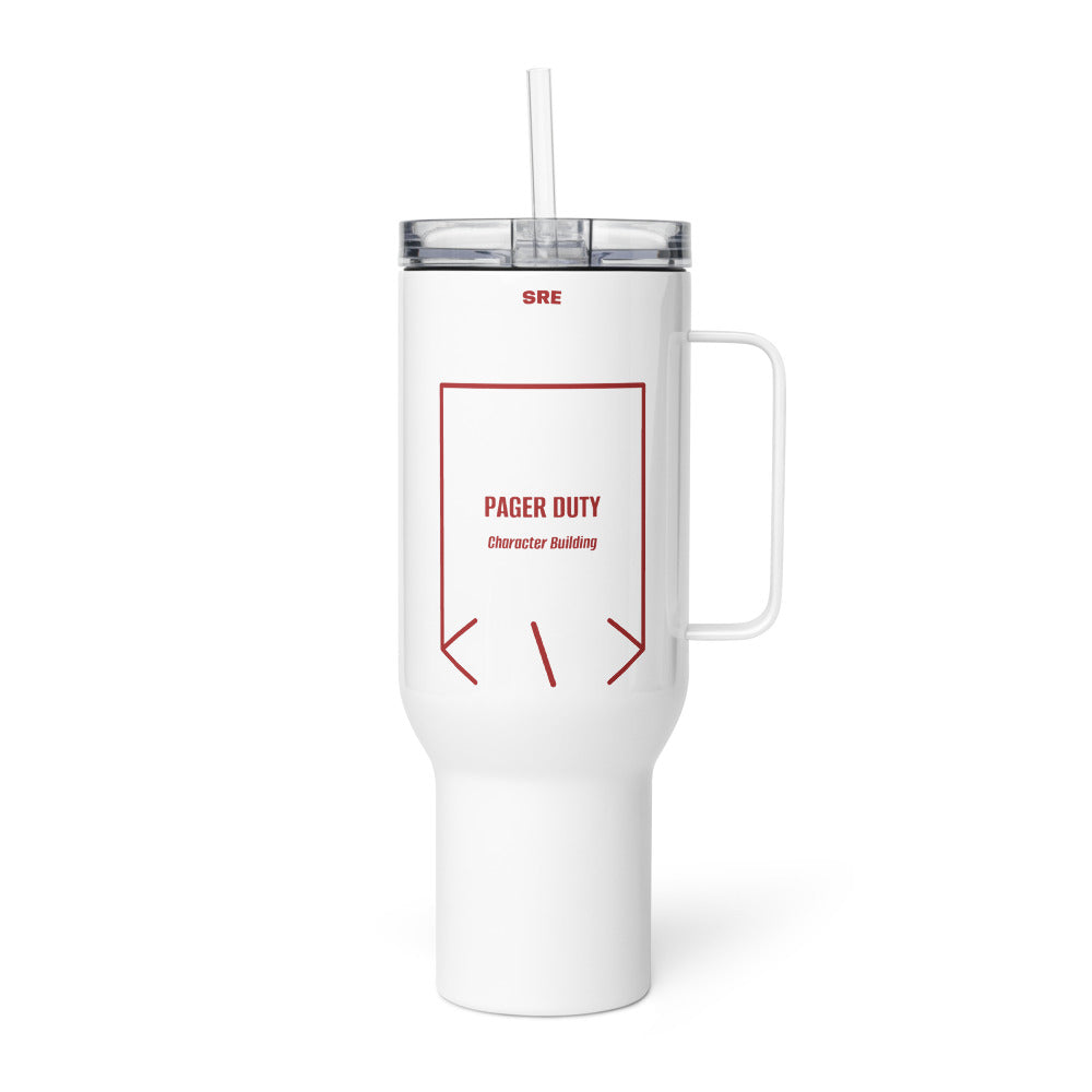 Pager Duty — White Brown back mockup (40 oz)