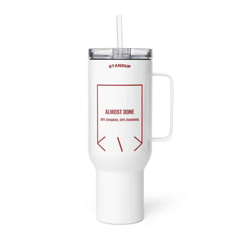 Almost Done — White Brown back mockup (40 oz)