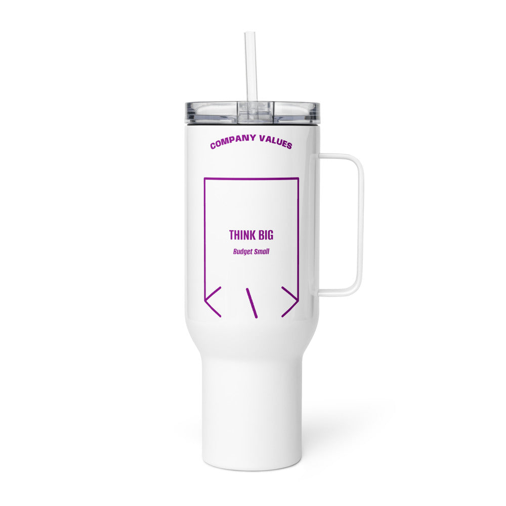 Think Big — White Purple back mockup (40 oz)