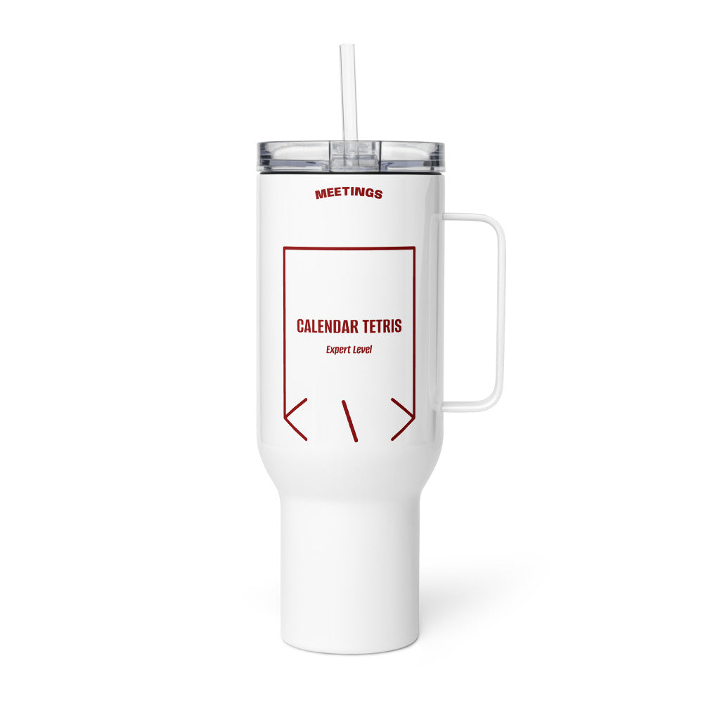 Calendar Tetris — White Maroon back mockup (40 oz)