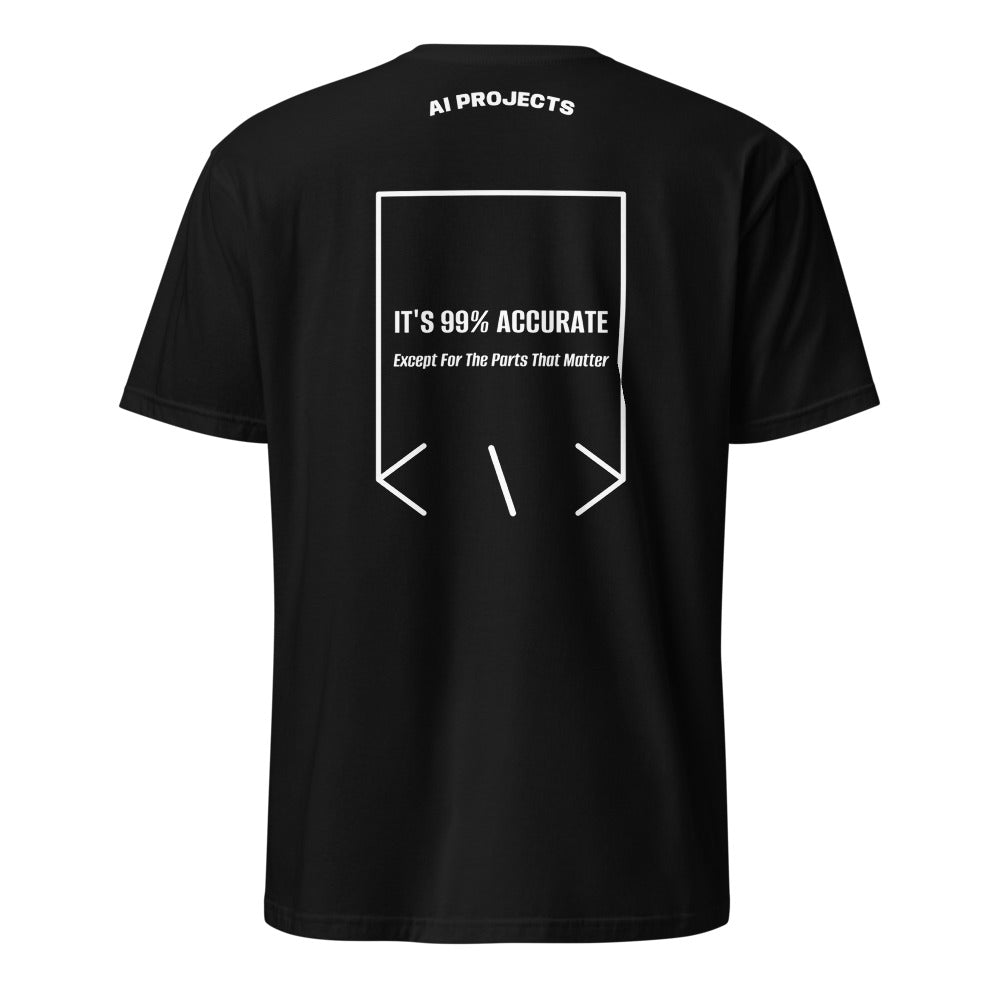 It's 99% Accurate — Black White back mockup