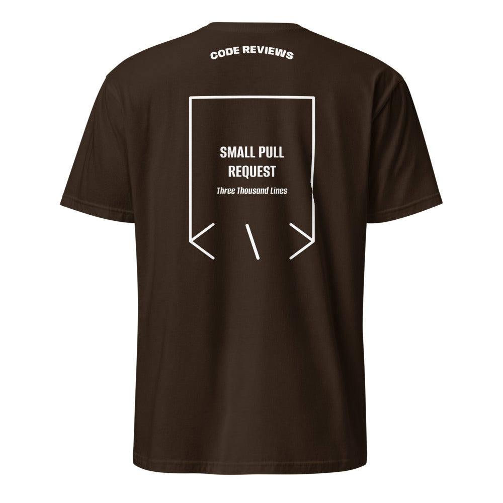 Small Pull Request — Dark Chocolate White back mockup