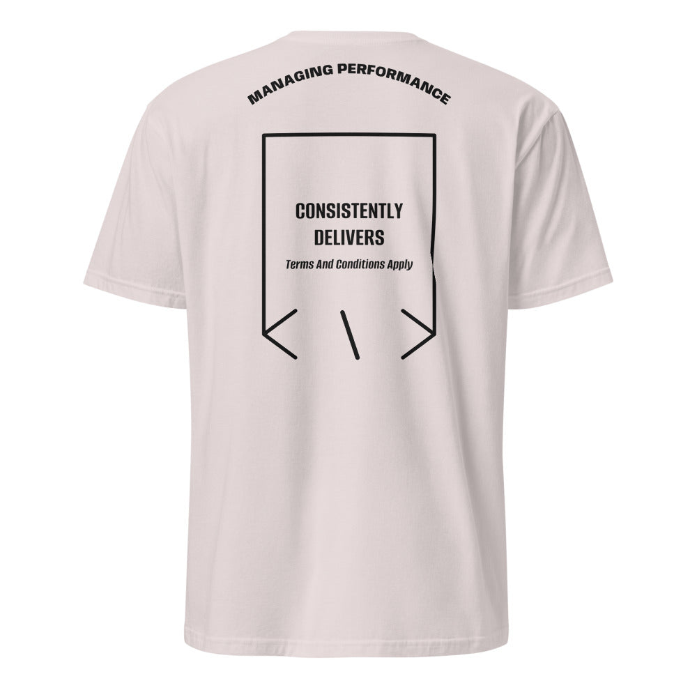 Consistently Delivers — Ice Grey Black back mockup