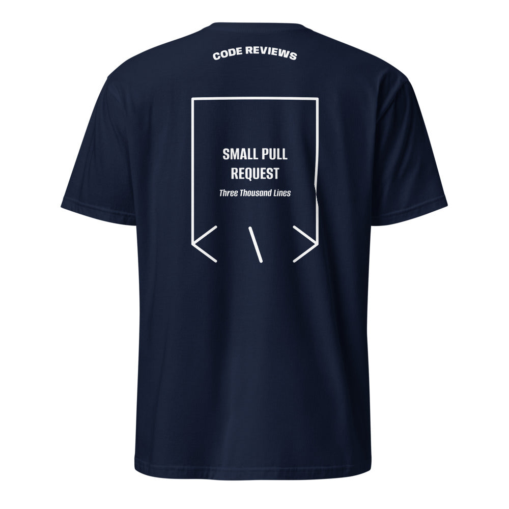 Small Pull Request — Navy White back mockup