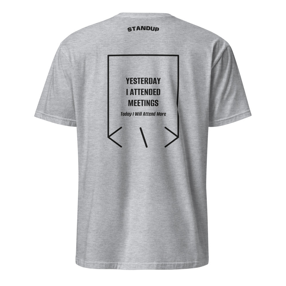 Yesterday I Attended Meetings — Sport Grey Black back mockup