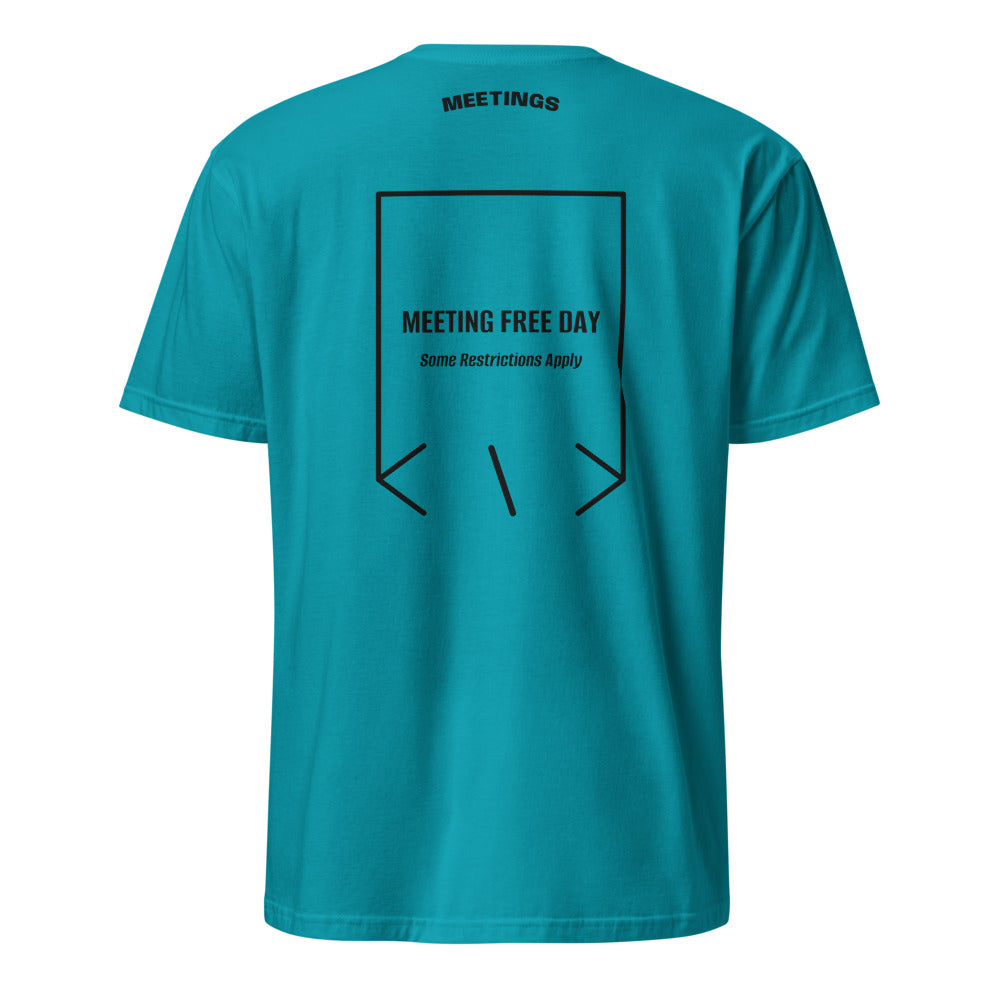 Meeting Free Day — Tropical Blue Black back mockup