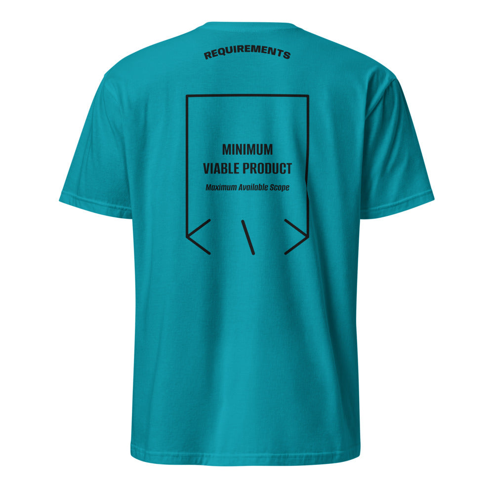 Minimum Viable Product — Tropical Blue Black back mockup