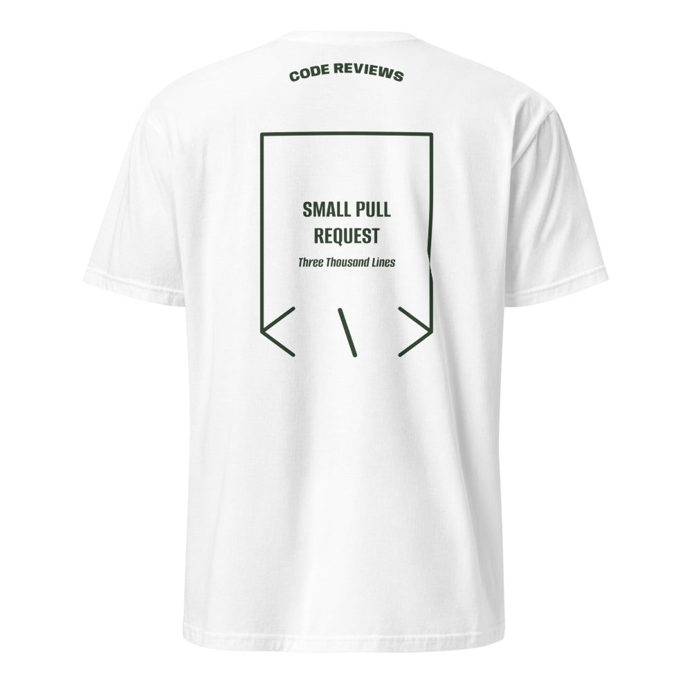 Small Pull Request — White Forest Green back mockup