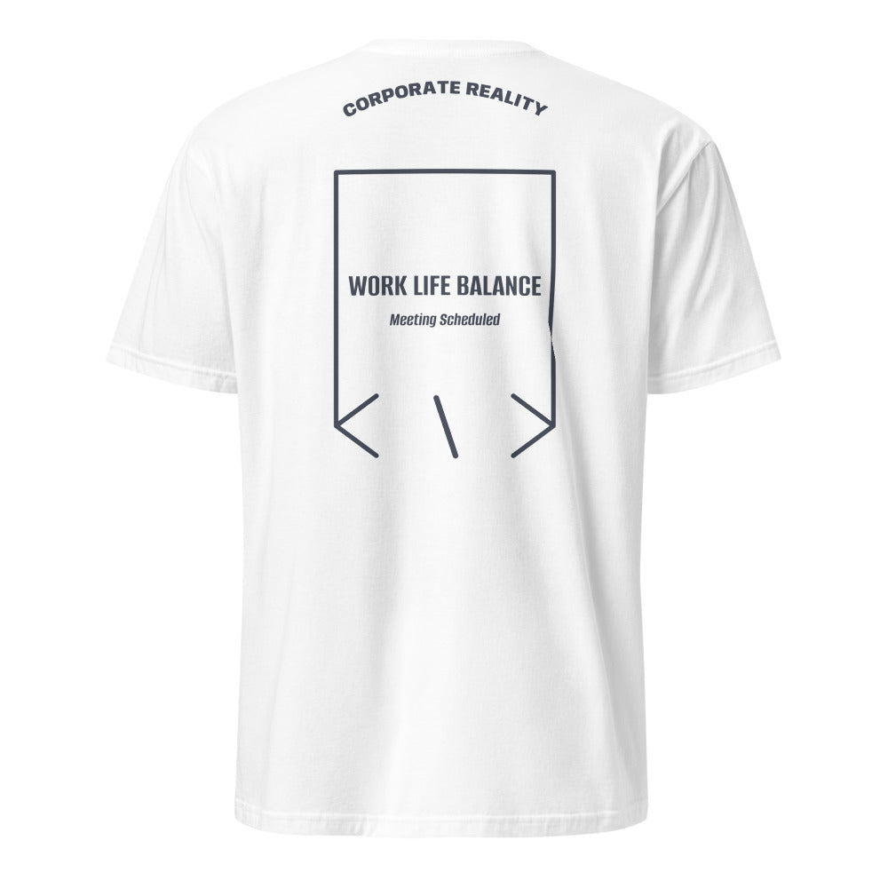 Work Life Balance — White Heather Navy back mockup