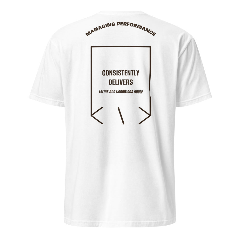 Consistently Delivers — White Dark Chocolate back mockup