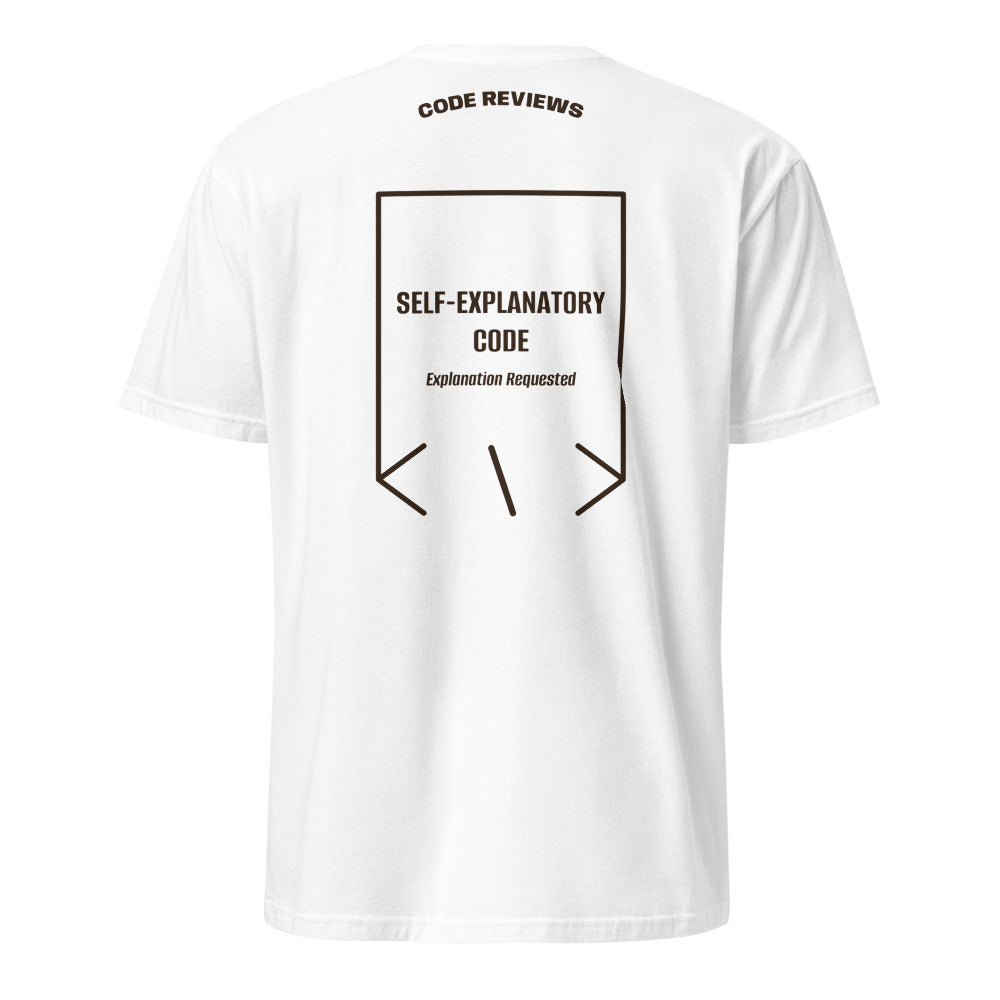 Self-Explanatory Code — White Dark Chocolate back mockup