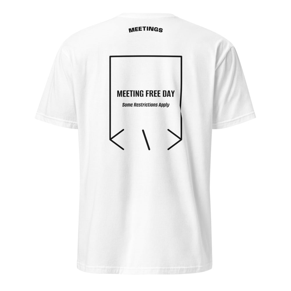Meeting Free Day — White Black back mockup