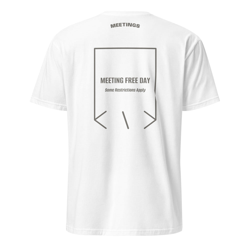 Meeting Free Day — White Charcoal back mockup