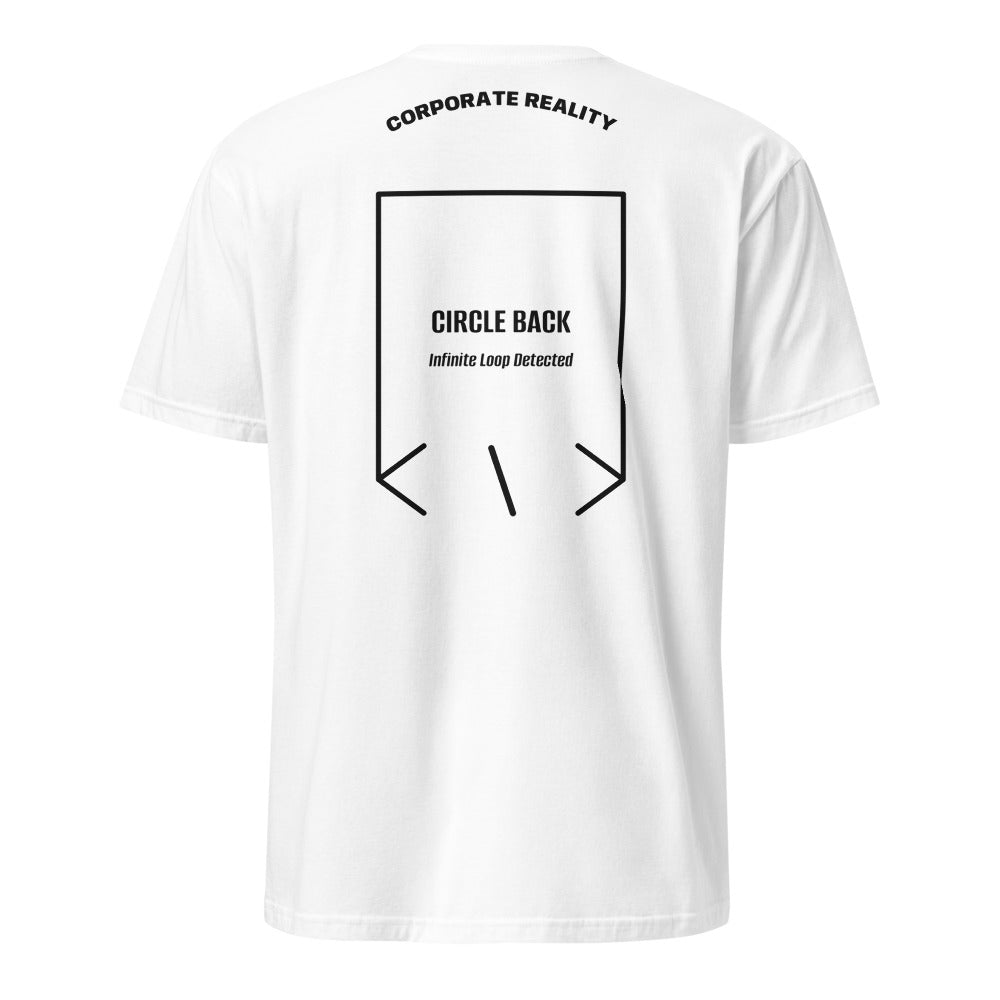 Circle Back — White Black back mockup