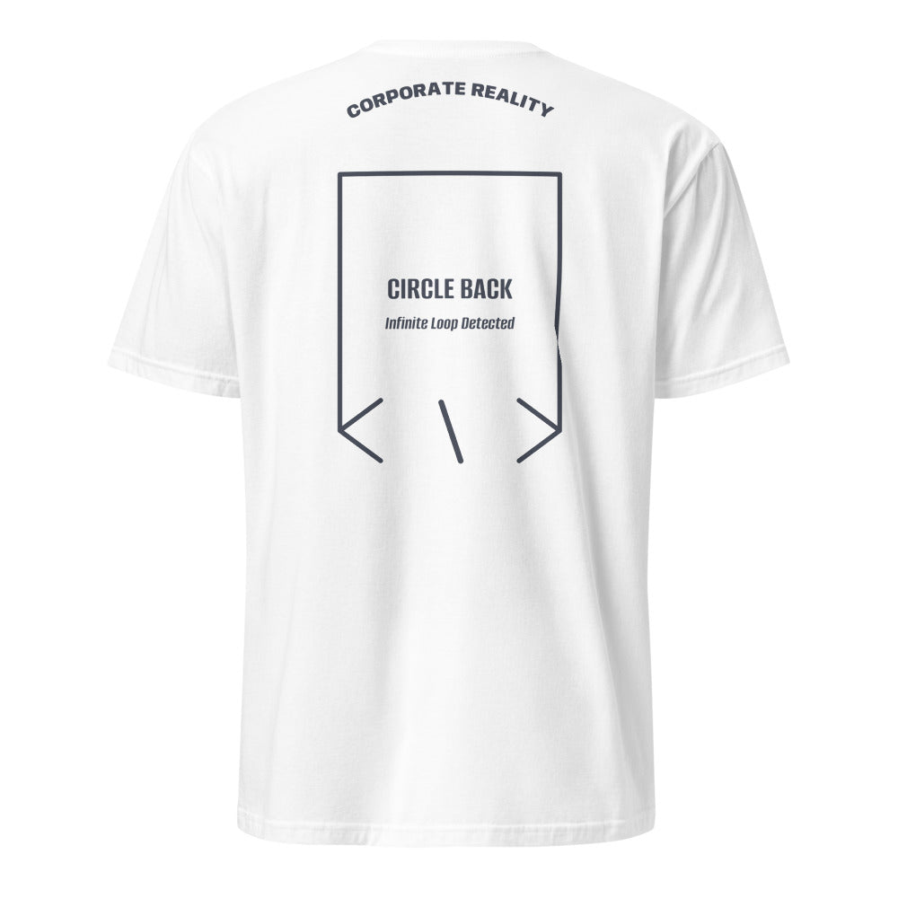 Circle Back — White Heather Navy back mockup