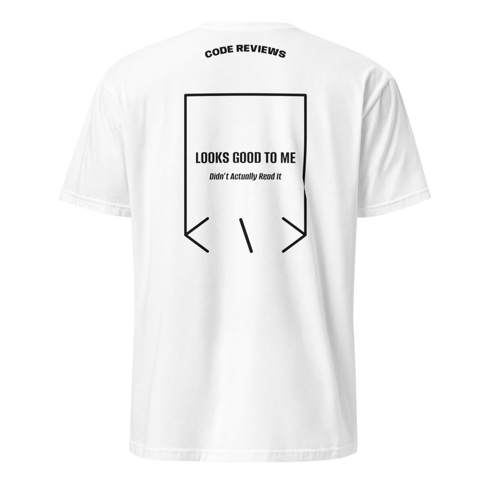 Looks Good To Me — White Black back mockup