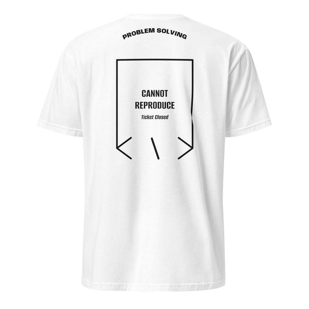 Cannot Reproduce — White Black back mockup