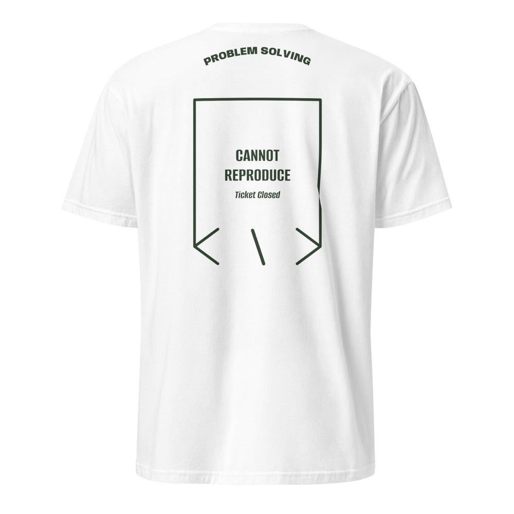 Cannot Reproduce — White Forest Green back mockup