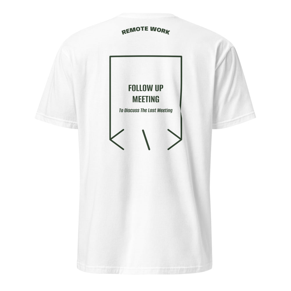 Follow Up Meeting — White Forest Green back mockup