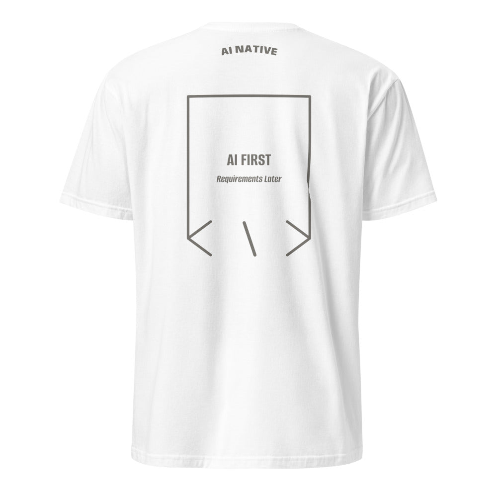AI First — White Charcoal back mockup