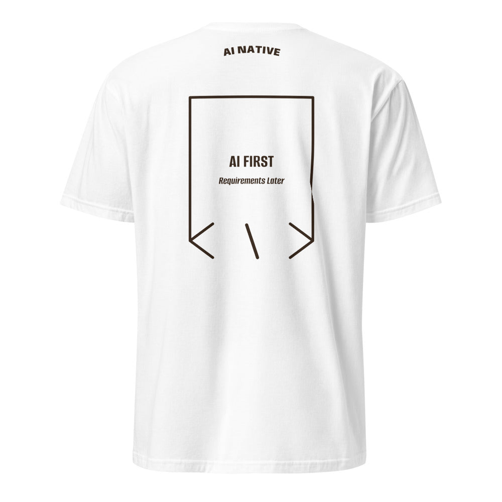 AI First — White Dark Chocolate back mockup