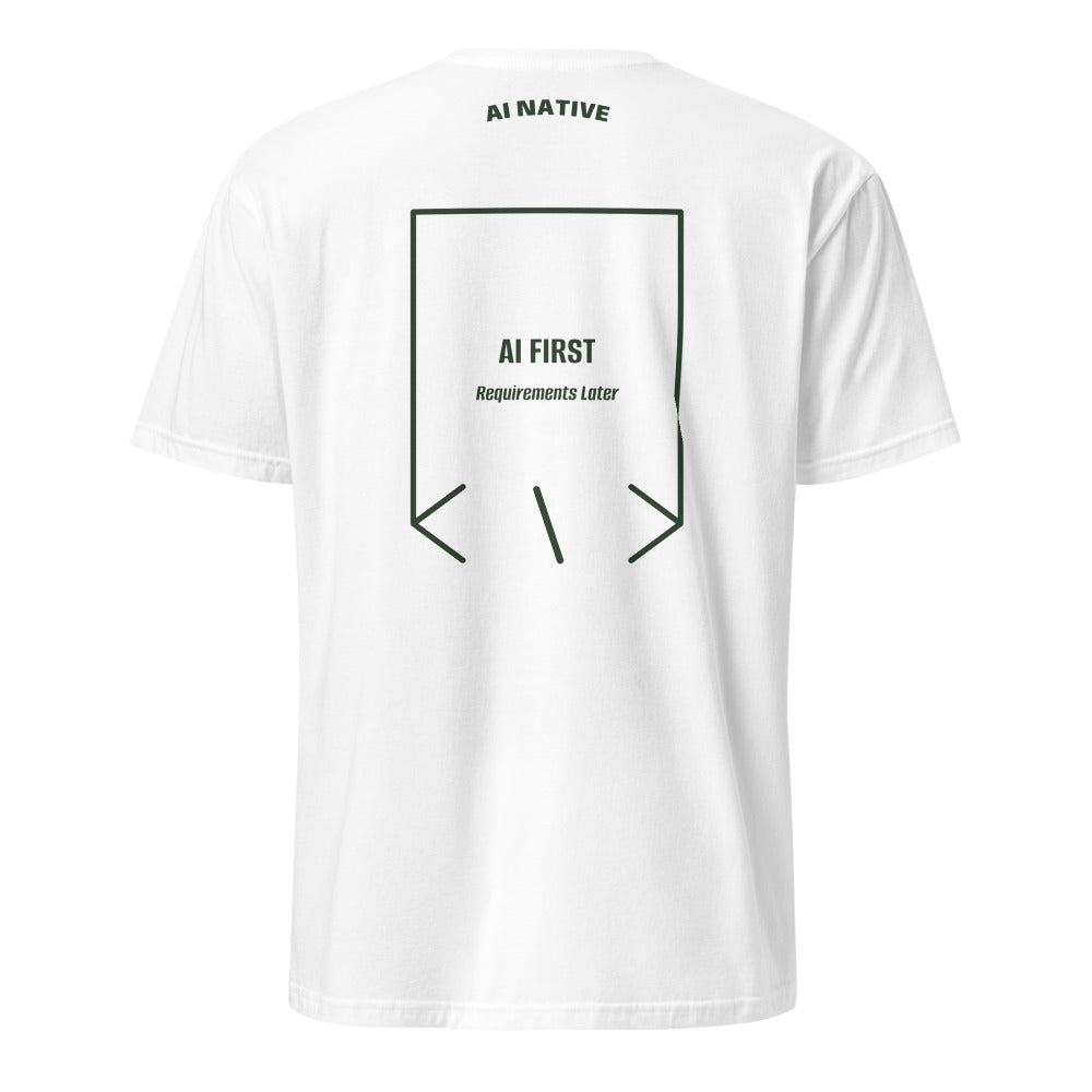 AI First — White Forest Green back mockup