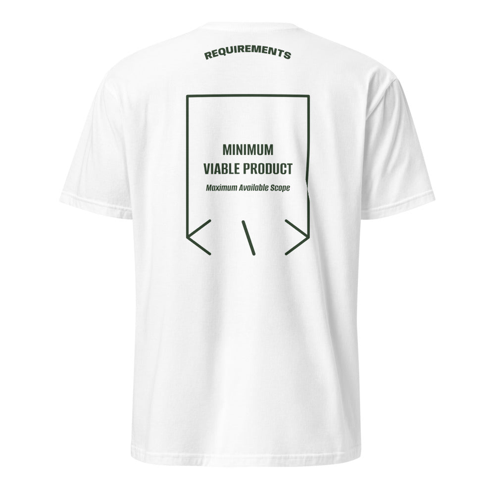 Minimum Viable Product — White Forest Green back mockup