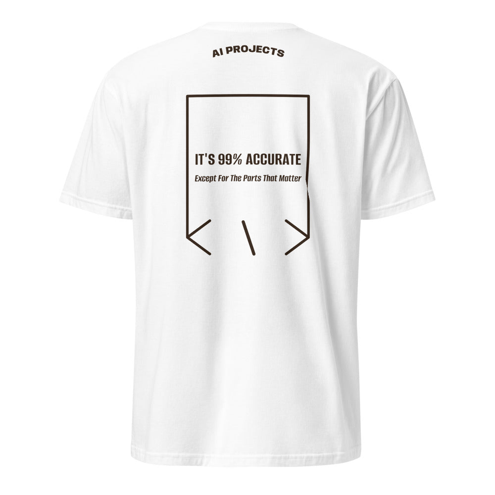 It's 99% Accurate — White Dark Chocolate back mockup