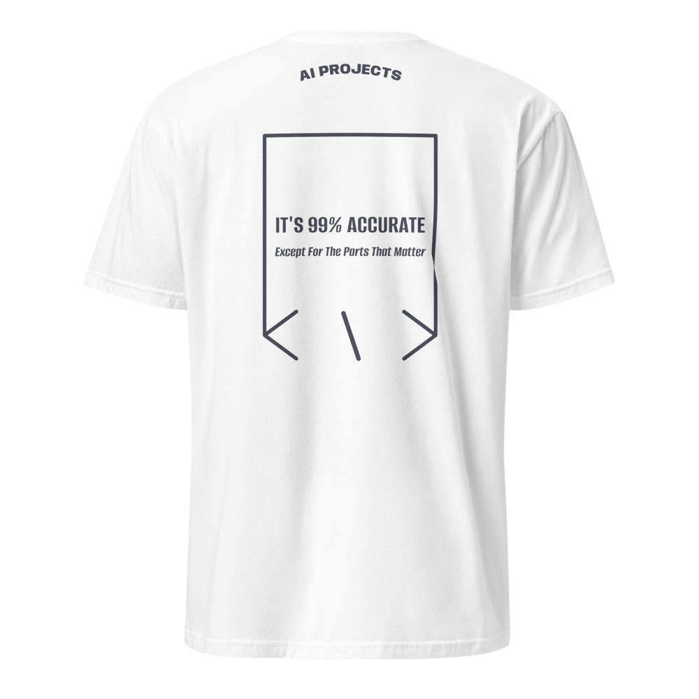 It's 99% Accurate — White Heather Navy back mockup