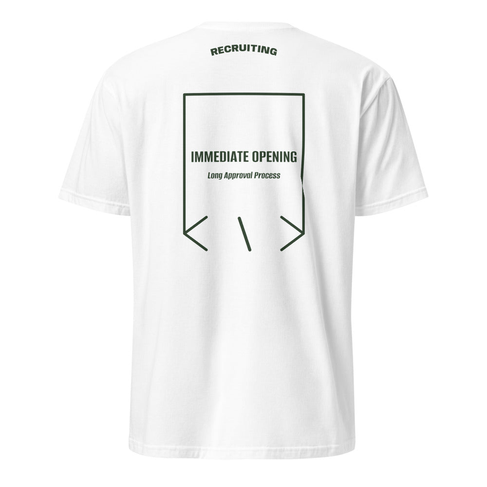Immediate Opening — White Forest Green back mockup