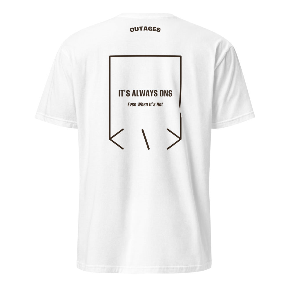 It's Always DNS — White Dark Chocolate back mockup
