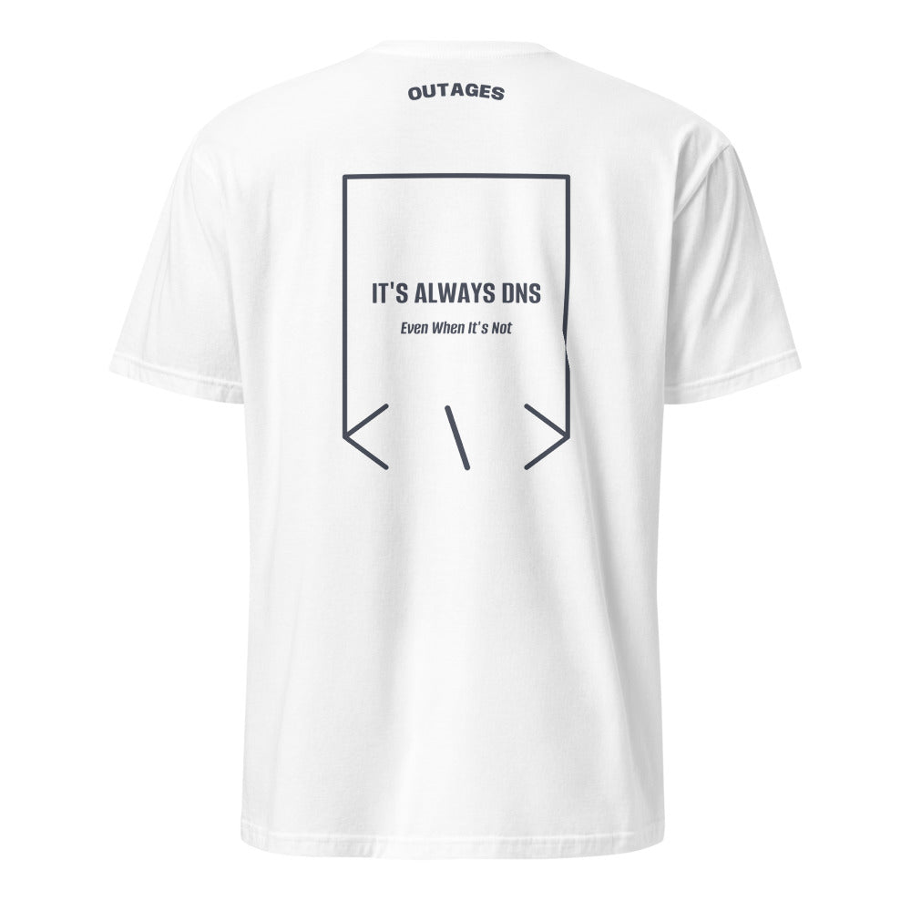 It's Always DNS — White Heather Navy back mockup