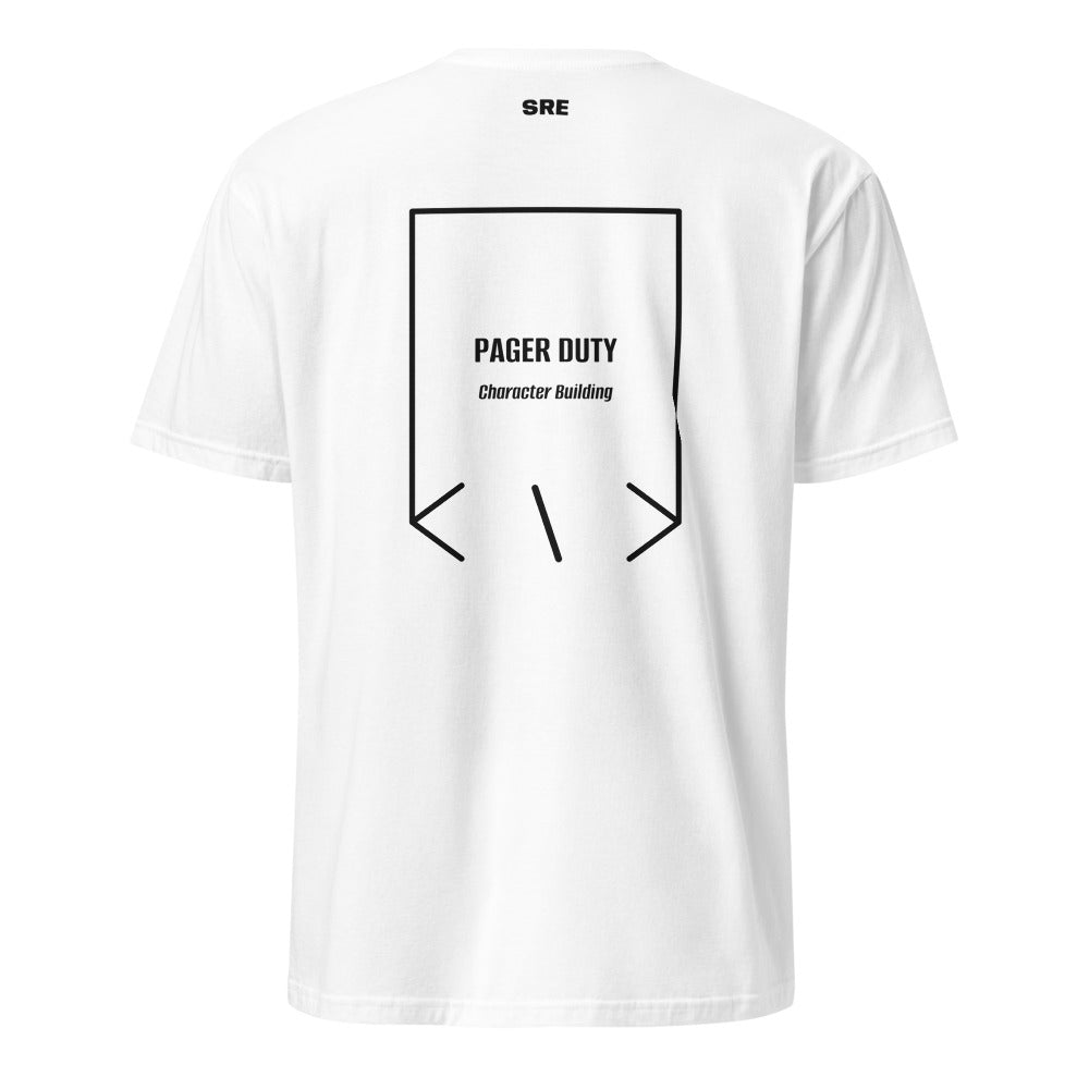 Pager Duty — White Black back mockup