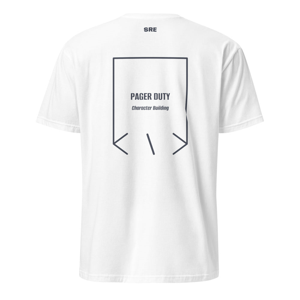 Pager Duty — White Heather Navy back mockup